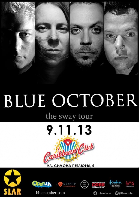 Концерт Blue October в Киеве  2013, заказ билетов с доставкой по Украине